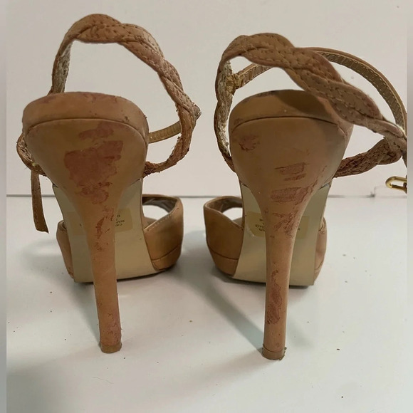 Costa BlancaX Nude Beige High Heel Sandals with Braided Strap - 37 - Picture 8 of 11